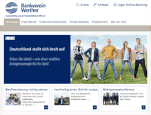 Tablet Screenshot of bankverein-werther.de